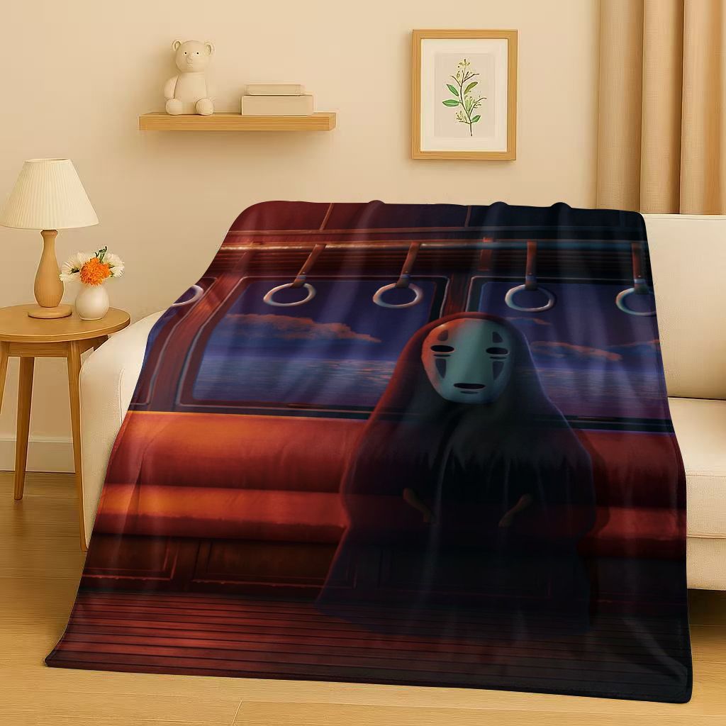 Home Textiles Face Towel - Klassische Cartoon-Flanelldecke „Spirited Away No Face