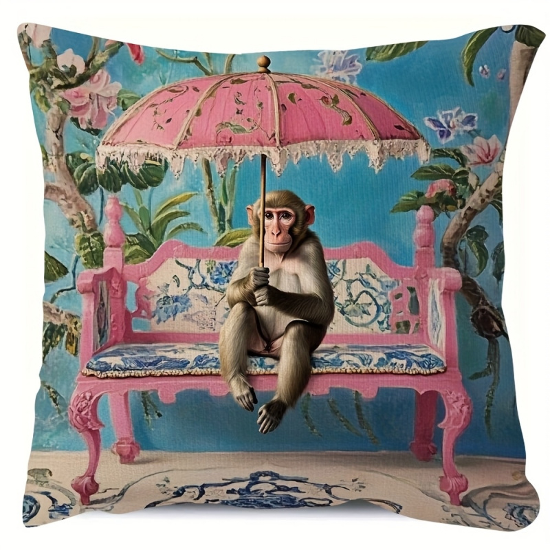Pillow Insert 18X18 - 1 Stück, Retro-Rosa Kissenbezug im chinesischen