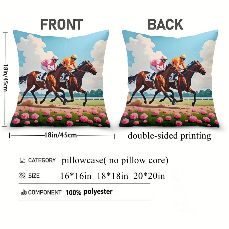 1 Stück Pferderennen-Kissenbez – Pillow Insert 18X18 Bewertung und Preis