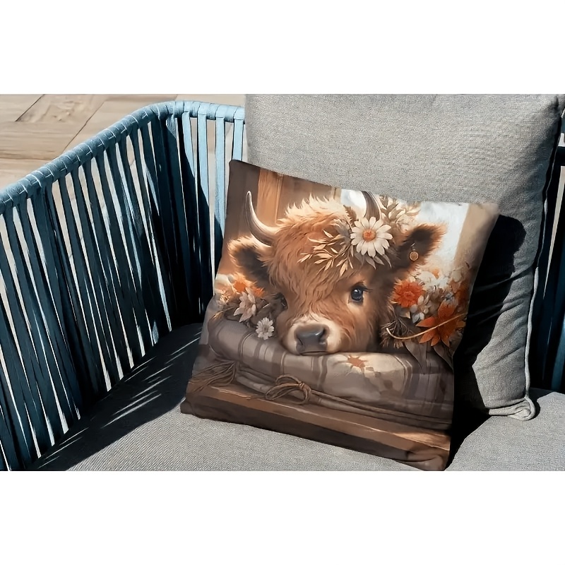 2D Flach - 1 Stück Highland-Ku – Pillow Insert 18X18 Bewertung und Preis