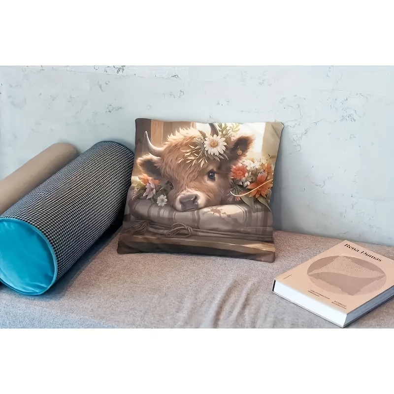 2D Flach - 1 Stück Highland-Ku – Pillow Insert 18X18 Bewertung und Preis